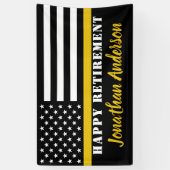 Verzender Thin Gold Line Aangepast pensioen Spandoek (Verticaal)