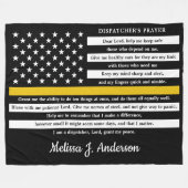 Verzenders Prayer Persoonlijk Thin Gold Line Fleece Deken (Voorkant (Horizontaal))