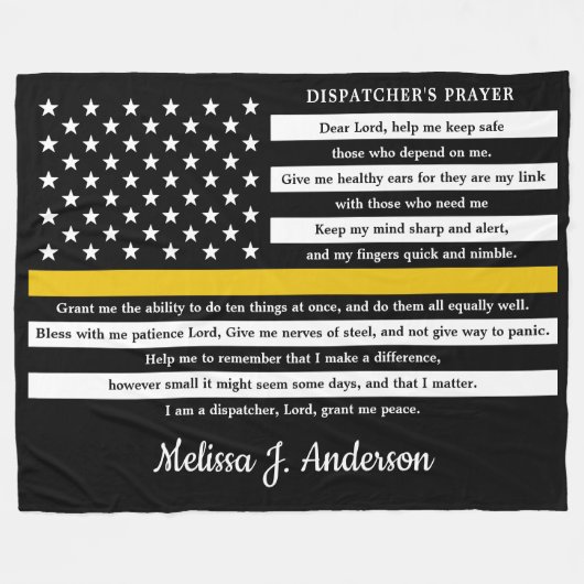 Verzenders Prayer Persoonlijk Thin Gold Line Fleece Deken (Voorkant (Horizontaal))