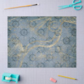 Verzendhulp op blauwe ontkoppeling tissuepapier (Craft)