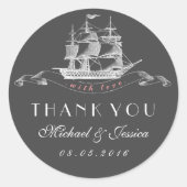 verzending bedankt Sticker Roze grijs (Voorkant)