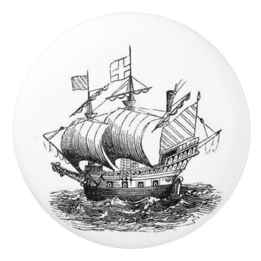 verzending bij voorbeeld Zee Keramische Knop (Voorkant)