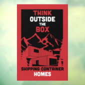 Verzending Container Thuis wonen Raamsticker (Vel 3)