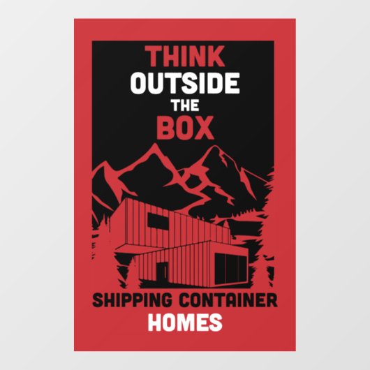 Verzending Container Thuis wonen Raamsticker (Vel)