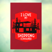 Verzending Container Thuis wonen Raamsticker (Vel 3)