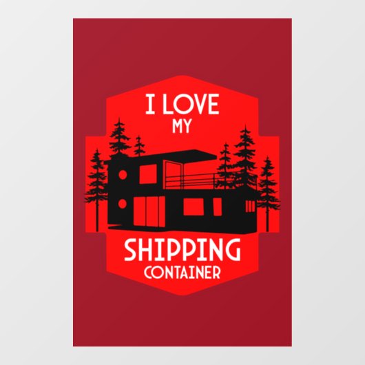 Verzending Container Thuis wonen Raamsticker (Vel)