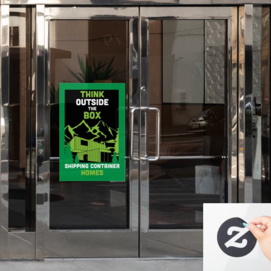 Verzending Container Thuis wonen Raamsticker (Kantoordeur)