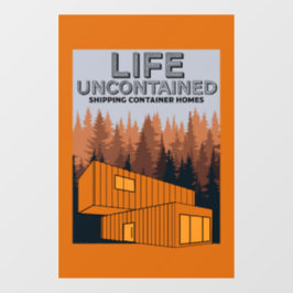 Verzending Container Thuis wonen Raamsticker