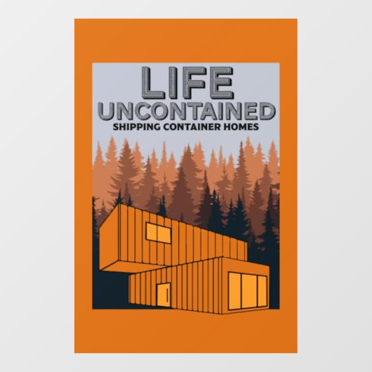 Verzending Container Thuis wonen Raamsticker (Vel)