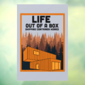 Verzending Container Thuis wonen Raamsticker (Vel 3)