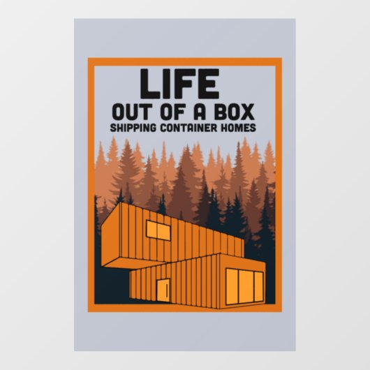 Verzending Container Thuis wonen Raamsticker (Vel)