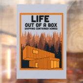 Verzending Container Thuis wonen Raamsticker (Vel 2)