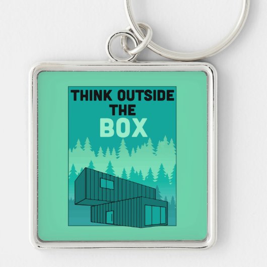 Verzending Container Thuis wonen Sleutelhanger (Voorkant)