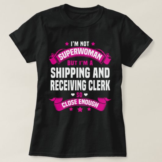 Verzending en ontvangst van de Clerk T-shirt (Design voorkant)