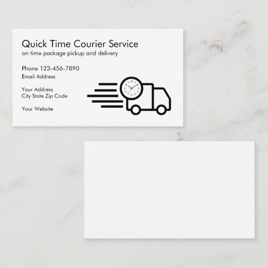 Verzending en pakketkoerier visitekaartje (Voorkant / Achterkant)