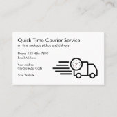 Verzending en pakketkoerier visitekaartje (Voorkant)