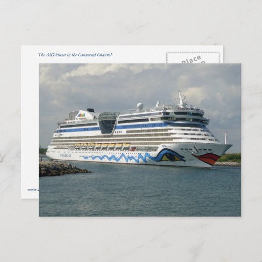 Verzending glimlachen in kanaal briefkaart (Voorkant / Achterkant)