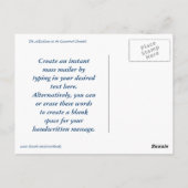 Verzending glimlachen in kanaal briefkaart (Achterkant)