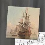 Verzending in een kalm | Peter Monamy Magneet<br><div class="desc">Kunstschilderij met de titel Shipping in a Calm (1700-1725) van de Britse kunstenaar Peter Monamy. Origineel kunstwerk is een klassiek oliesschilderij dat schepen op zee afschildert. Gebruik de ontwerphulpmiddelen om douanetekst toe te voegen of het afbeelding te personaliseren.</div>
