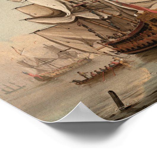 Verzending in een kalm | Peter Monamy Poster (Hoek)