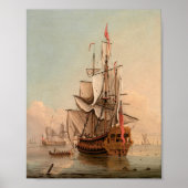 Verzending in een kalm | Peter Monamy Poster (Voorkant)