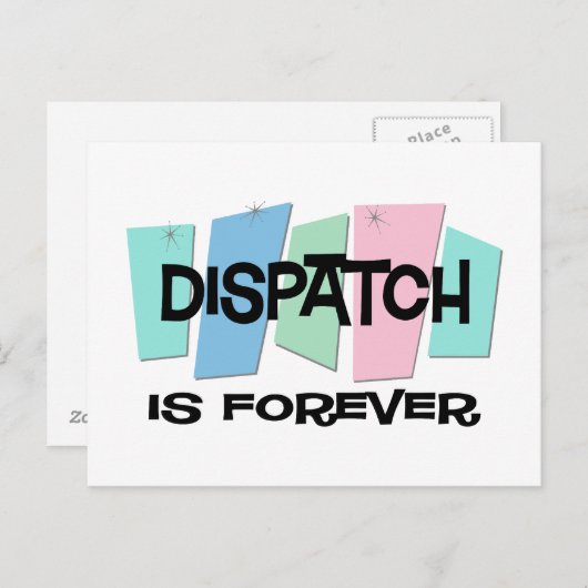 Verzending is altijd briefkaart (Voorkant / Achterkant)