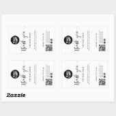 Verzending Logo QR Code Pakket Witte Doos Verzegel Rechthoekige Sticker (Vel)