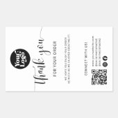 Verzending Logo QR Code Pakket Witte Doos Verzegel Rechthoekige Sticker (Voorkant)