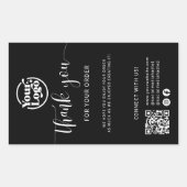 Verzending Logo QR Code Verpakking Doos Verzegelin Rechthoekige Sticker (Voorkant)