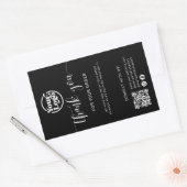 Verzending Logo QR Code Verpakking Doos Verzegelin Rechthoekige Sticker (Envelop)