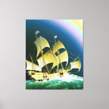  verzending op Zee op Stretched Canvas Print