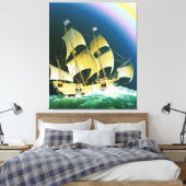  verzending op Zee op Stretched Canvas Print (Insitu (Slaapkamer))