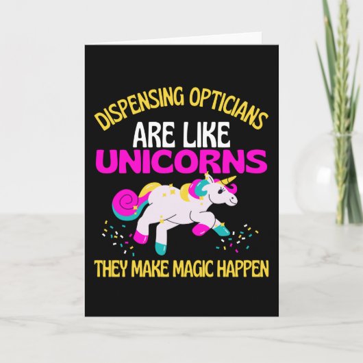Verzending Opticien Unicorn, Magische Unicorn Kaart (Voorkant)