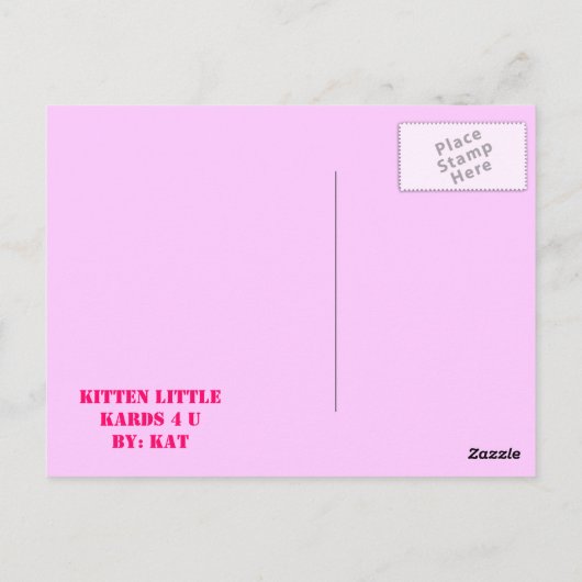 Verzending per post briefkaart (Achterkant)