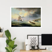 Verzending Spaanse kust, 1845 Poster (Thuiskantoor)