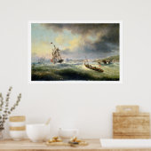 Verzending Spaanse kust, 1845 Poster (Keuken)