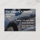 Verzending van auto's en levering visitekaartje (Voorkant)