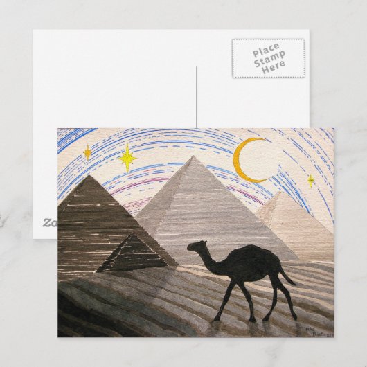 Verzending van de woestijn briefkaart (Voorkant / Achterkant)