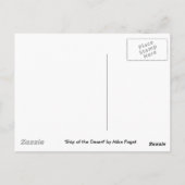 Verzending van de woestijn briefkaart (Achterkant)