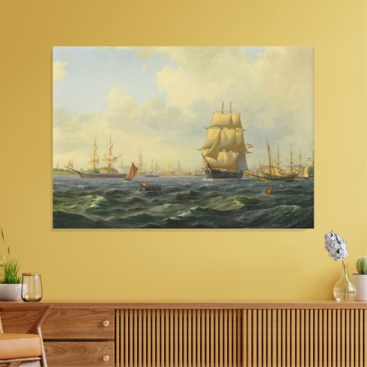 Verzending vanuit Kopenhagen Canvas Afdruk (Insitu (Woonkamer))