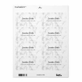Verzending Wit Marmeren Script Luxe Modern Etiket (Full Sheet)