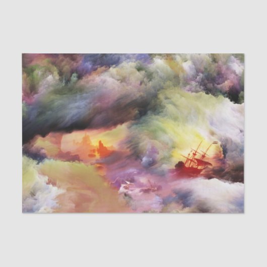 Verzending wolken - Weefselpapier Tissuepapier (Voorkant)