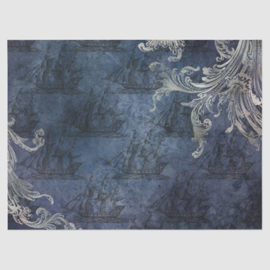 verzendingen op blauwe ontkoppeling tissuepapier (Voorkant)