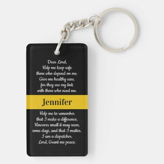 Verzendingspakket Aangepaste thin Gold line Sleutelhanger (achterkant)