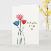 Verzendkaart met liefdesbloemen kaart (Gele Bloem)