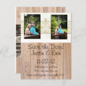 Verzendkaart save-the-date aankondigingskaart (Voorkant / Achterkant)