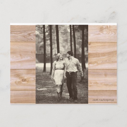 Verzendkaart save-the-date aankondigingskaart (Achterkant)