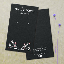 Verzendkaart voor Elegant Branch Black Kraft Visitekaartje