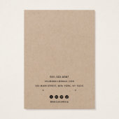 Verzendkaart voor Logo Kraft Visitekaartje (Achterkant)