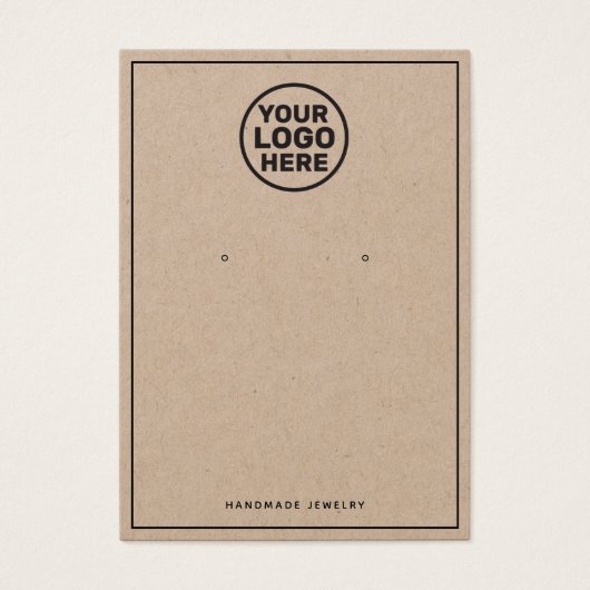 Verzendkaart voor Logo Kraft Visitekaartje (Voorkant)